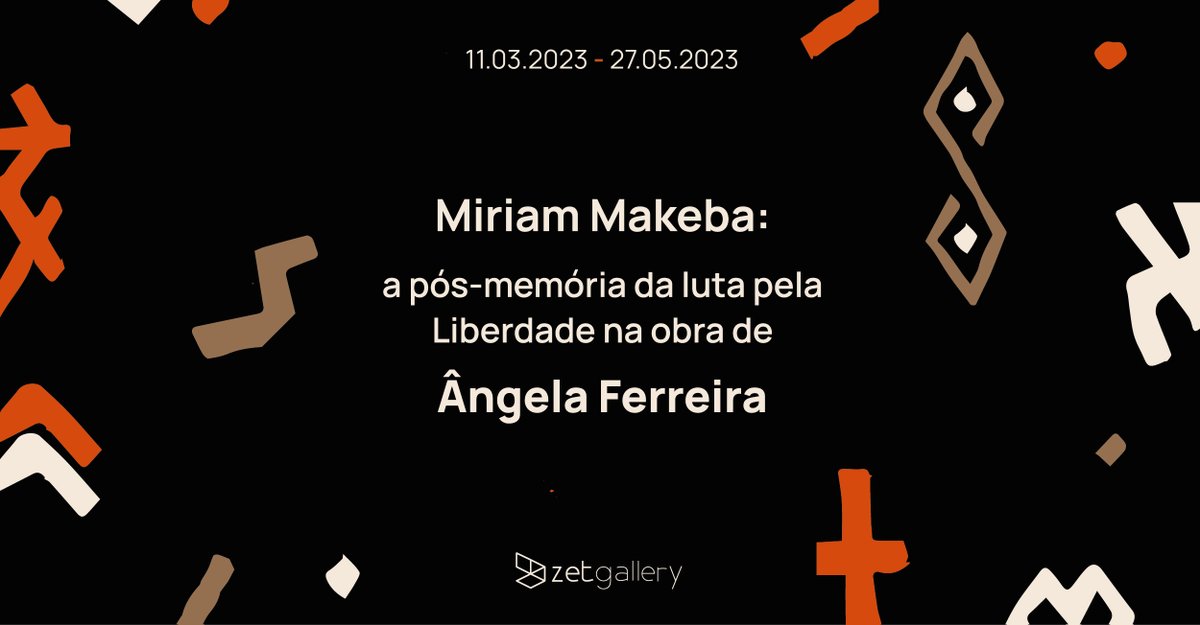 zetgallery's tweet photo. Este sábado inaugura na zet gallery a exposição “𝐌𝐢𝐫𝐢𝐚𝐦 𝐌𝐚𝐤𝐞𝐛𝐚: 𝐚 𝐩𝐨́𝐬-𝐦𝐞𝐦𝐨́𝐫𝐢𝐚 𝐝𝐚 𝐥𝐮𝐭𝐚 𝐩𝐞𝐥𝐚 𝐋𝐢𝐛𝐞𝐫𝐝𝐚𝐝𝐞 𝐧𝐚 𝐨𝐛𝐫𝐚 𝐝𝐞 𝐀̂𝐧𝐠𝐞𝐥𝐚 𝐅𝐞𝐫𝐫𝐞𝐢𝐫𝐚”. Contamos com a sua presença! https://t.co/GGXqn6OBoW