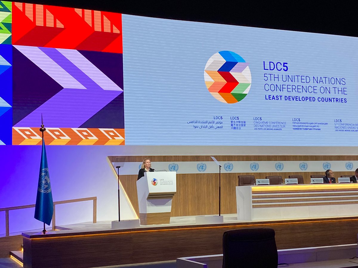 ColemanUSAID's tweet photo. Honored to deliver US National Statement at #LDC5. The United States has provided over $100 billion in development assistance to LDCs in decade since #LDC4 conference. We remain committed to helping LDCs on their path to prosperity.

US National Statement: https://t.co/j7JcRKM75k https://t.co/MPrJwv5cai