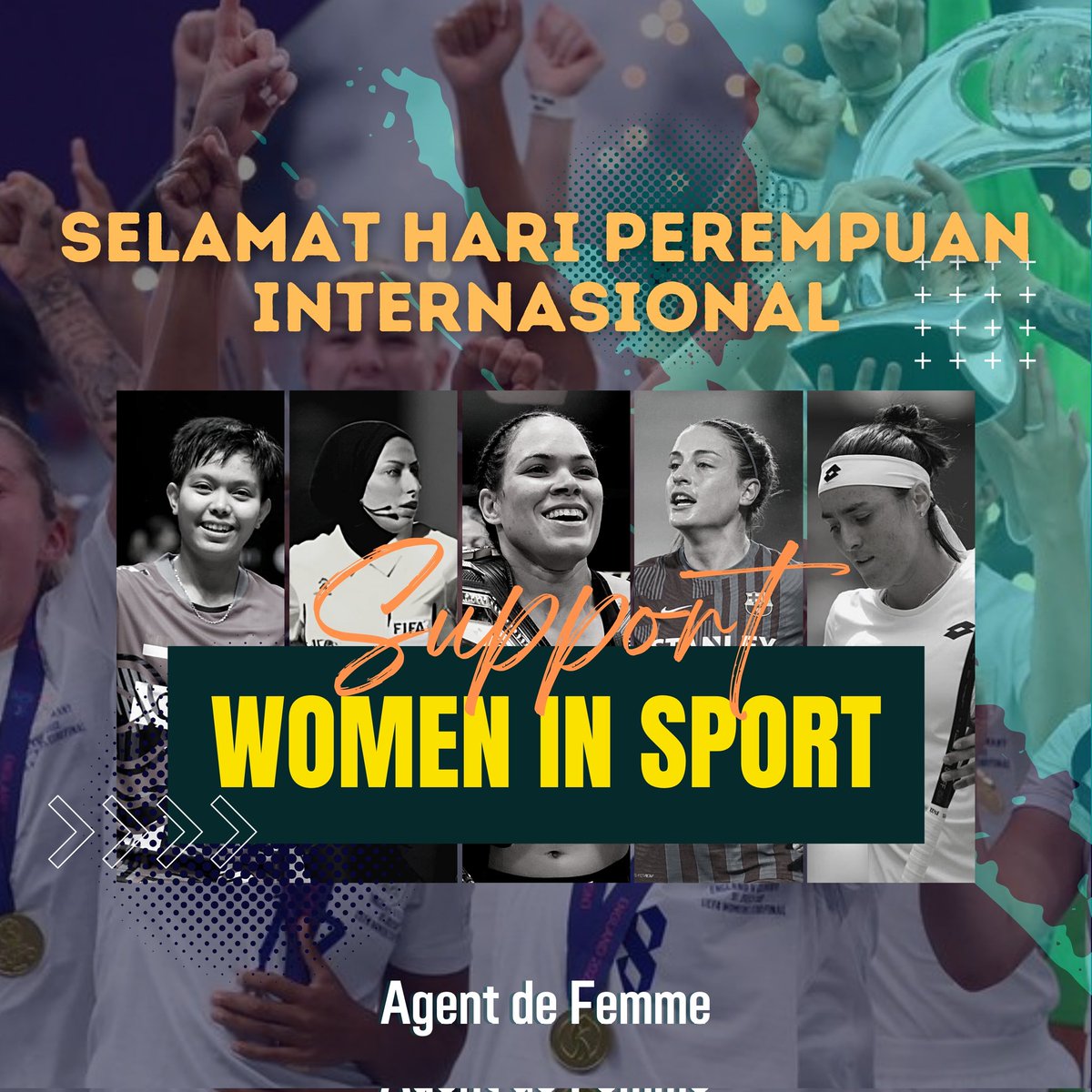 agentdefemme's tweet photo. Selamat hari perempuan sedunia 💐🤗

Kita dukung perempuan untuk meraih cita-citanya dan menunjukkan potensi terbaik dibidang olahraga dalam atmosfer yang aman dan suportif 🤝 

#iwd2023 #HariPerempuanInternasional https://t.co/KHwu2mXTcy
