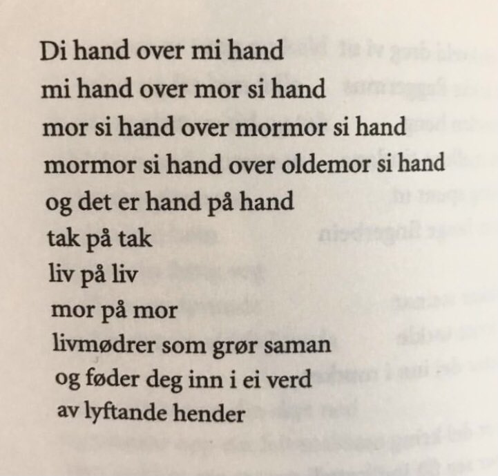 Sterke kvinner! Vi er ikke ferdige. Jeg kunne skrevet side opp og side ned, men denne gangen vil jeg holde meg til å dele dette: Et nydelig glimt fra Hilde Myklebust sin samling Kvar ein fugl (2018). 

God kampdag.