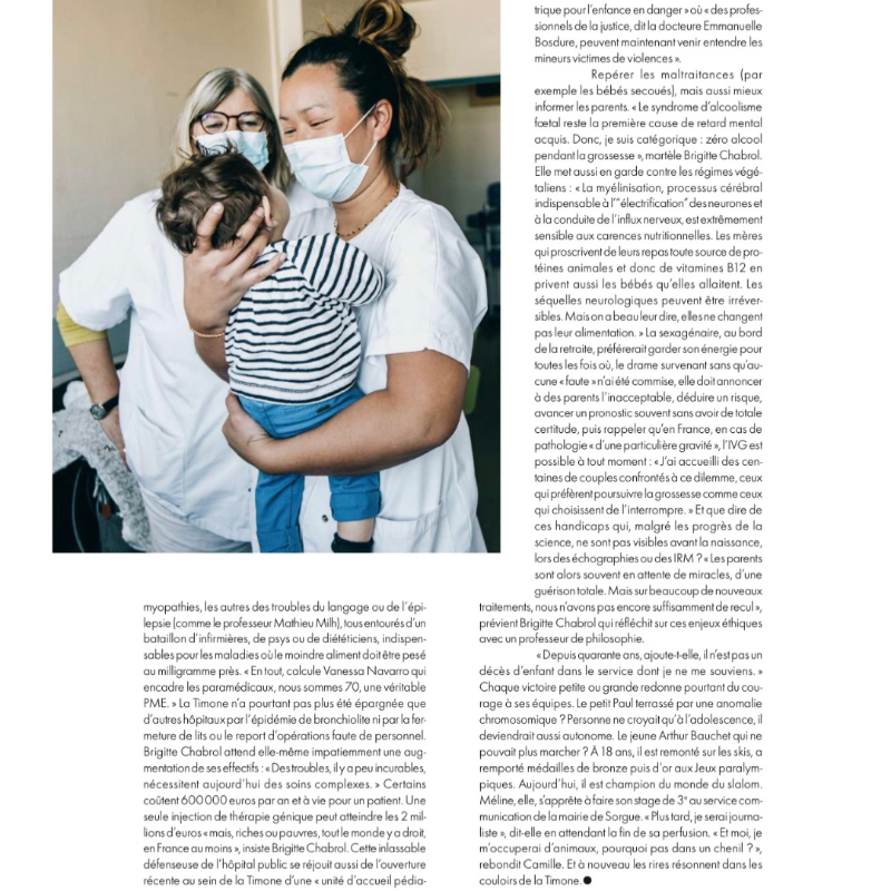 aphm_actu's tweet photo. Merci à @MFEtchegoin &amp; @ELLEfrance pour ce magnifique article sur le Pr @ChabrolBrigitte et son service de #neuropédiatrie de l'Hôpital de la Timone! 👏🙌