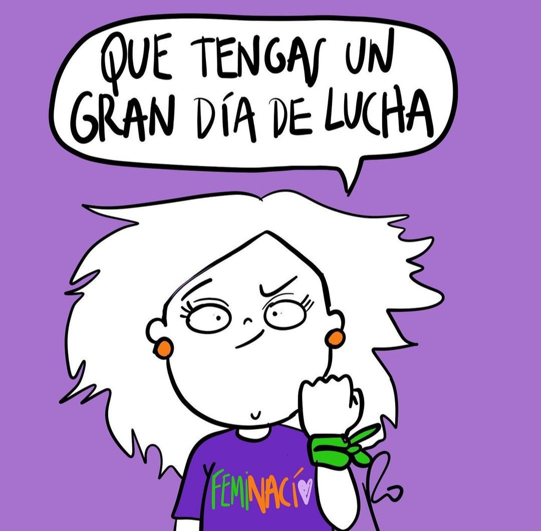 RoFerrerIlustra's tweet photo. #8M2023 #8Marzo #8marzo2023 #8M 
#8march 
Abrazo de lucha 💜💚🧡 https://t.co/pxKzYtpah5
