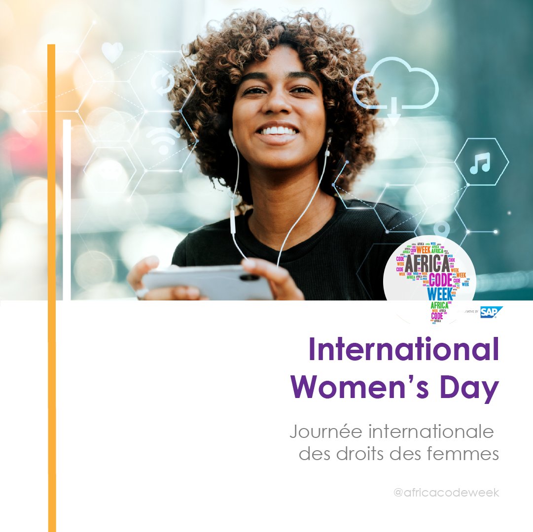 #IWD2023 ♀️ Here are a few facts you should know. 🔴 Women hold just 22% of positions in #artificialintelligence. 🔴 38 % of #women personally experienced online violence. 🔴 Only 63% of women are using the Internet in 2022 compared to 69 % of men. Source: @UN #AfricaCodeWeek