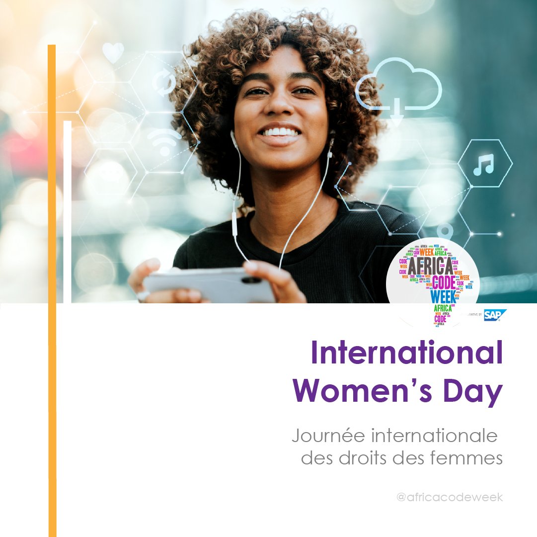 Africa Code Week (@africacodeweek) on Twitter photo #IWD2023 ♀️ Here are a few facts you should know.
🔴 Women hold just 22% of positions in #artificialintelligence.
🔴 38 % of #women personally experienced online violence.
🔴 Only 63% of women are using the Internet in 2022 compared to 69 % of men.
Source: <a href="/UN/">United Nations</a>
#AfricaCodeWeek #IWD2023 ♀️ Here are a few facts you should know.
🔴 Women hold just 22% of positions in #artificialintelligence.
🔴 38 % of #women personally experienced online violence.
🔴 Only 63% of women are using the Internet in 2022 compared to 69 % of men.
Source: <a href="/UN/">United Nations</a>
#AfricaCodeWeek
