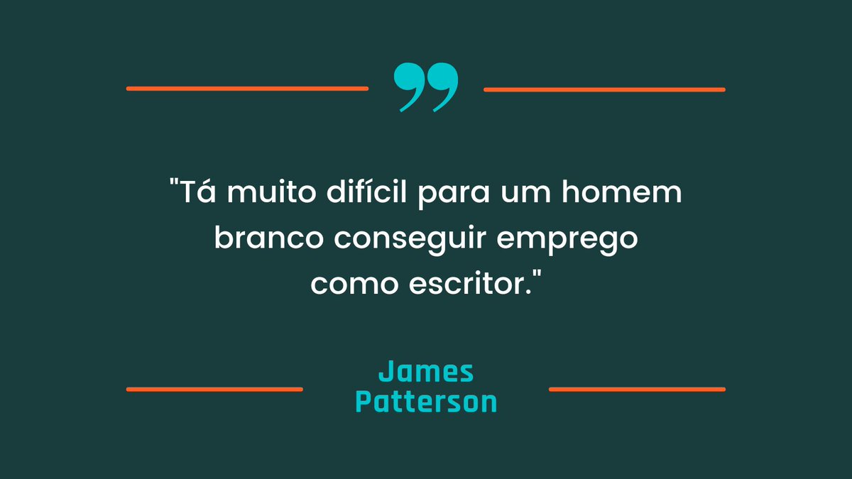 pois é, o autor dessa pérola é apenas um dos escritores ✨mais bem-sucedidos do mundo✨. e ele parece achar que o homem branco não é mais o foco do mercado de livros.

isso é verdade?
kkklaro que não. vamos dar uma olhadinha nos fatos? 🧶