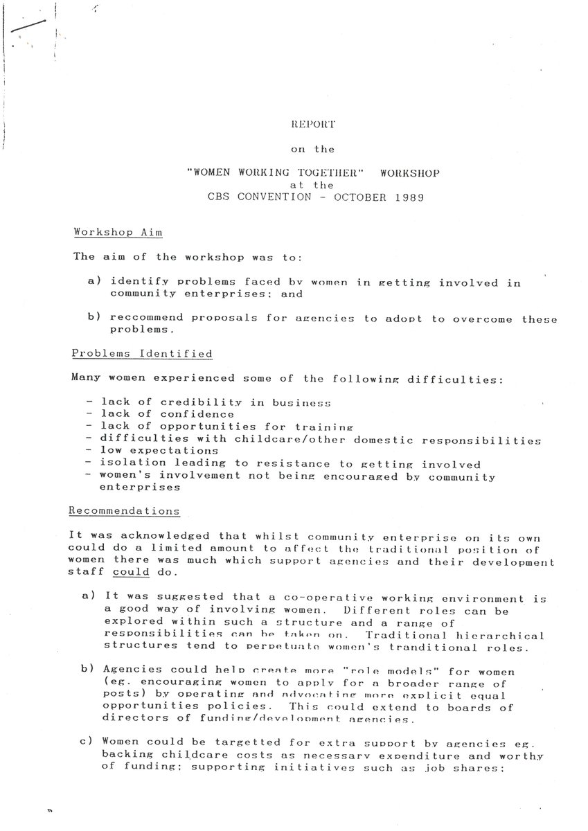 GCUArchives's tweet photo. Women in Community Enterprise (WICE) was set up in 1985 to support women to set up and run a #CommunityBusiness or #CommunityCoop. This CB News article and workshop report show the strength of women working together and overcoming problems.
#IWD2023 #SocEnt #EnterprisingWomen https://t.co/zlbZWEq5EJ