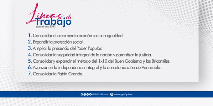 #EnClaves || El Pdte.  <a href="/NicolasMaduro/">Nicolás Maduro</a>, dio a conocer las líneas de trabajo que regirán al Gobierno Bolivariano en este 2023, en aras de consolidar el crecimiento económico de #Venezuela y ampliar la participación del poder popular.

#09Mar