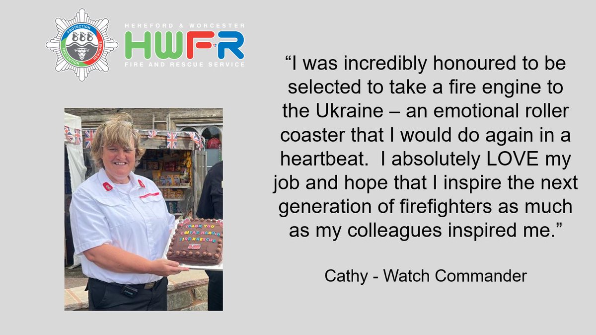 Michelle Hicks (@mhicksfire) on Twitter photo International Women’s Day #IWD2023 👏👏
Meet Cathy, Watch Commander <a href="/HWFireEwHarold/">HWFire Ewyas Harold</a> - keeping communities safe today and every day 🚒🚒
#EmbraceEquity <a href="/HWFire/">Hereford & Worcester Fire and Rescue Service</a> International Women’s Day #IWD2023 👏👏
Meet Cathy, Watch Commander <a href="/HWFireEwHarold/">HWFire Ewyas Harold</a> - keeping communities safe today and every day 🚒🚒
#EmbraceEquity <a href="/HWFire/">Hereford & Worcester Fire and Rescue Service</a>