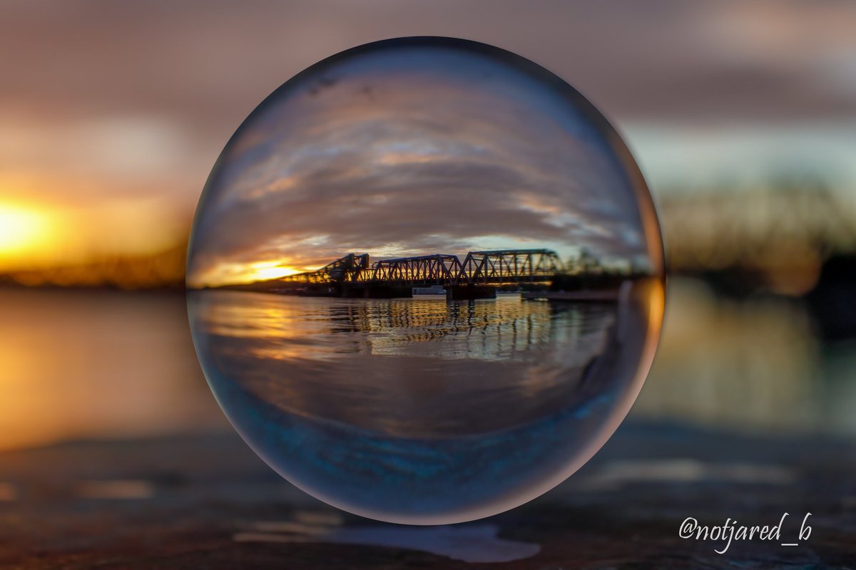 Lensball sunset