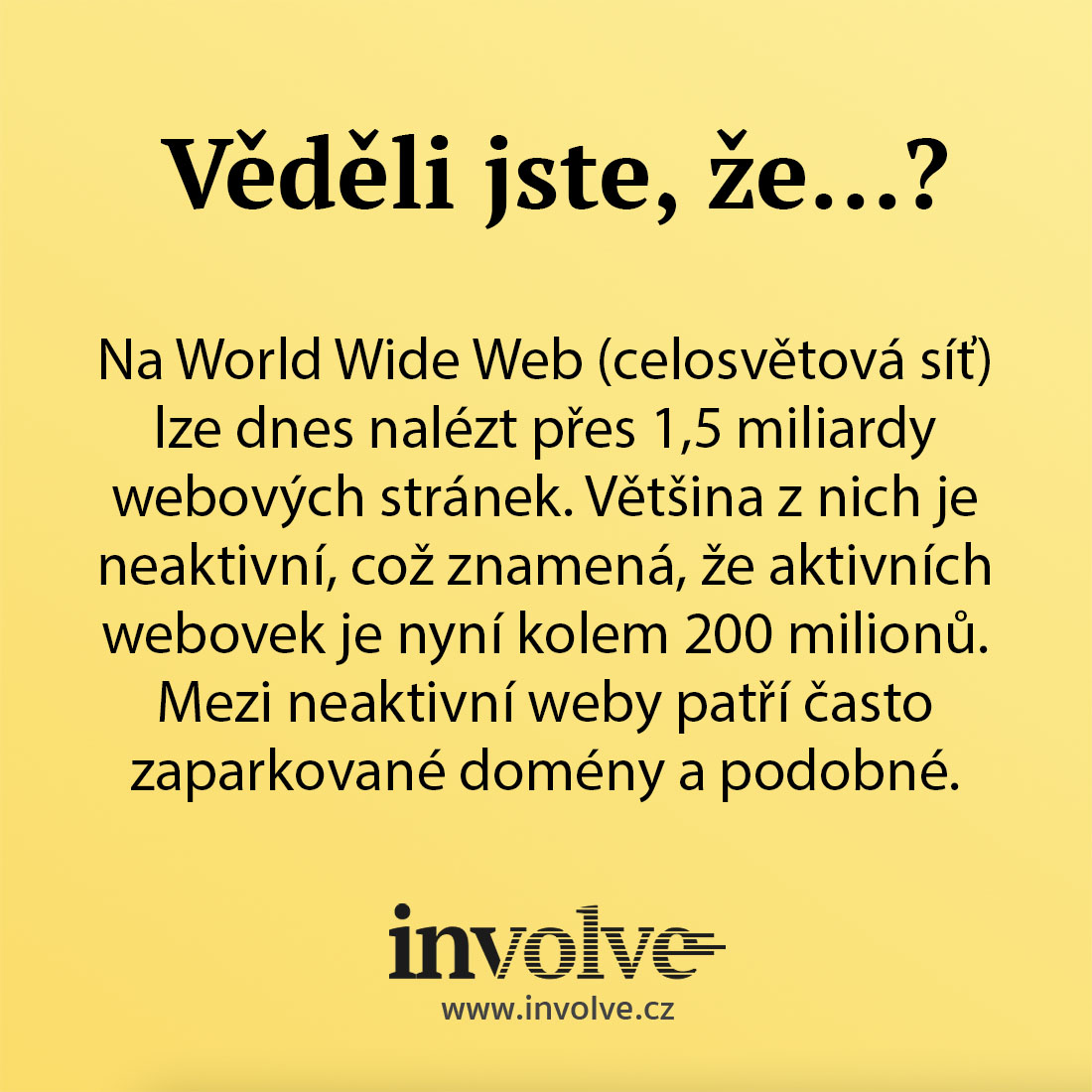 InvolveCz's tweet image. Přicházíme s novým infografickým pořadem, kde vám budeme přinášet zajímavé informace ze světa IT, protože není nad to se alespoň jednou za čas dozvědět něco nového. Věděli jste například toto? 👇😎