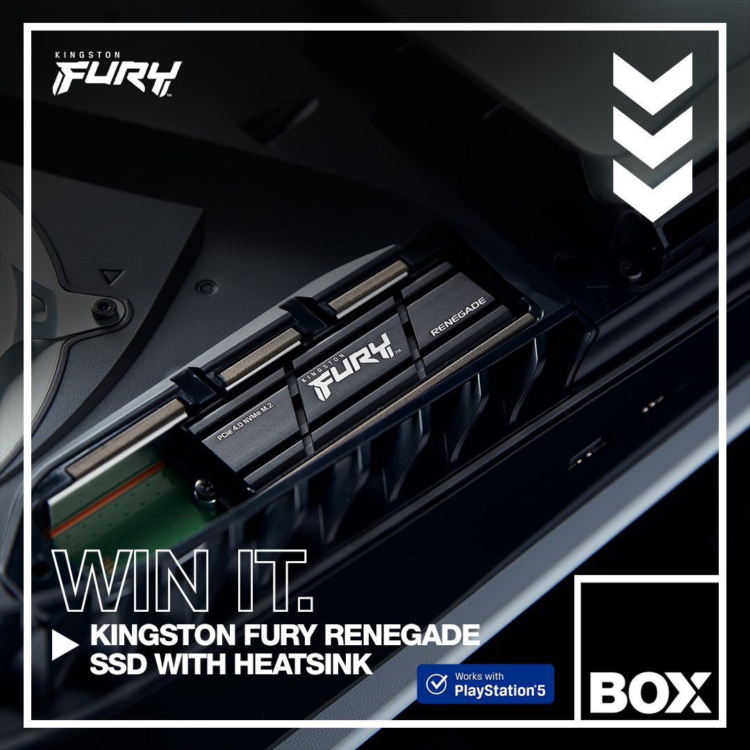 #Win a Kingston Renegade 1TB SSD with Heatsink ✨⁠
⁠
How to enter:⁠
◼ Like this post⁠
◼ Follow <a href="/boxcouk/">Box.co.uk - The Online Technology Store</a> + <a href="/kingstontech/">Kingston Technology</a>
◼ Comment why you would love to win⁠

#Giveaway ends 17/03/2023 ⏳

#GiveawayAlert #GiveawayTime #Competition #Contest #EnterNow