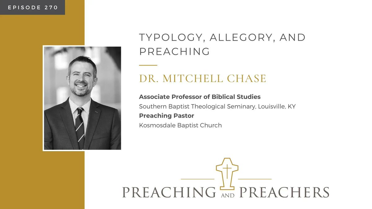 “Preaching and Preachers” 'Why is it important to talk about Typology and Allegory in our preaching the Old Testament?' | Dr. Mitchell Chase joins me this week at: <a href="/PreachingJKA/">Preaching and Preachers</a> | podcast.jasonkallen.com/e/episode-270-…