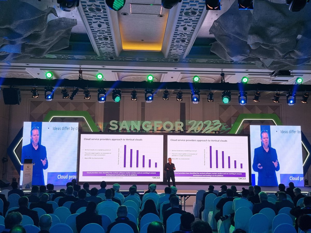 SANGFOR's tweet photo. In the keynote session, #Omdia Chief Analyst of IT Operations, Mr. Roy Illsley gave a valuable insight into the latest data and challenges on cloud adoption in the EMEA region for 2023.
@OmdiaHQ #Sangfor #SangforEPIC #EMEA #SangforSummit #CyberSecurity2023 #CloudSummit2023 https://t.co/G4djyUmz1m