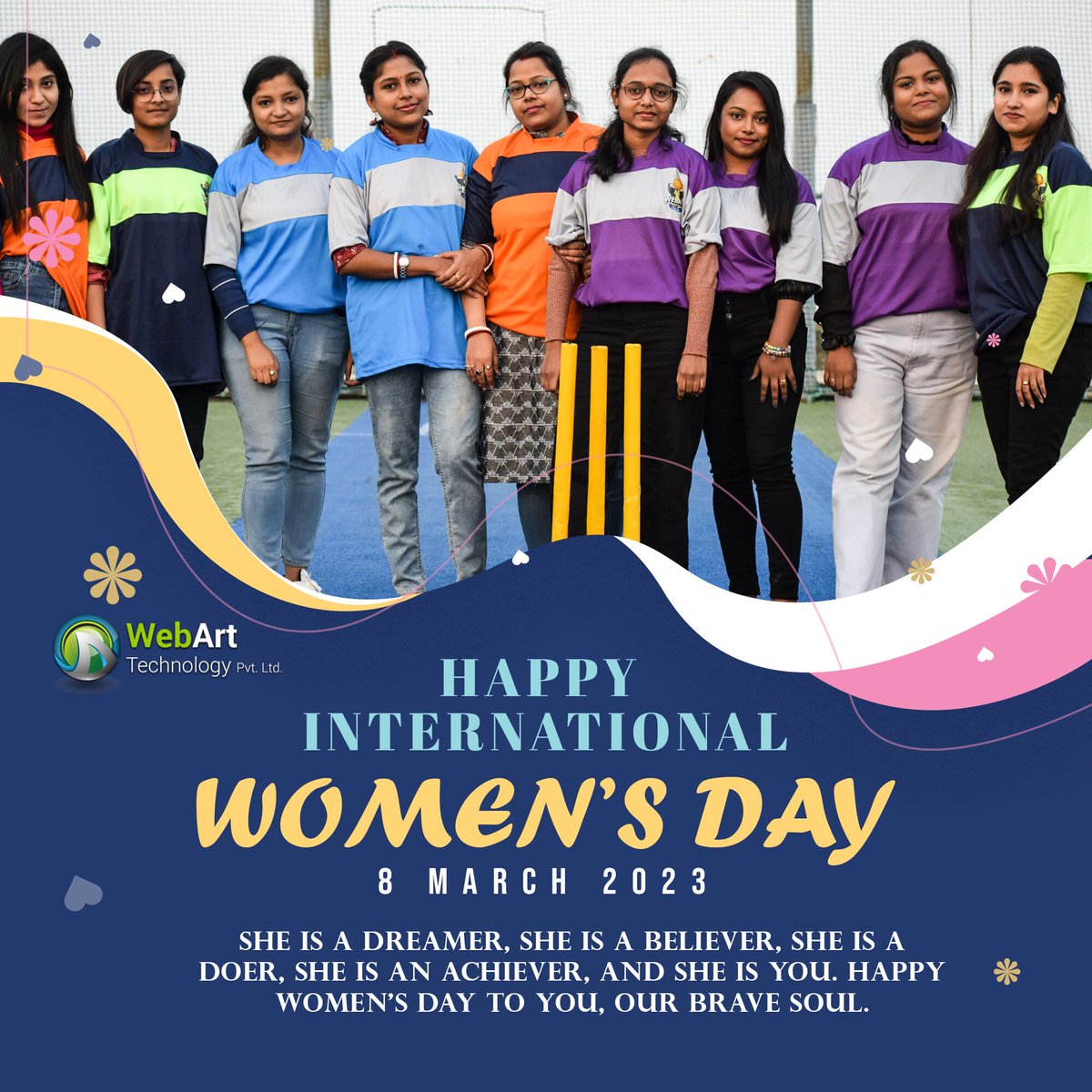 PvtWebart's tweet photo. Stronger together, we celebrate the strength, resilience, and achievements of women everywhere. Happy International Women's Day from Webart Technology!

#webarttechnology #internationalwomensday #8march  #women #womenempowerment #feminism #strongwomen #motivation #inspiration https://t.co/dmzc3oRgjC