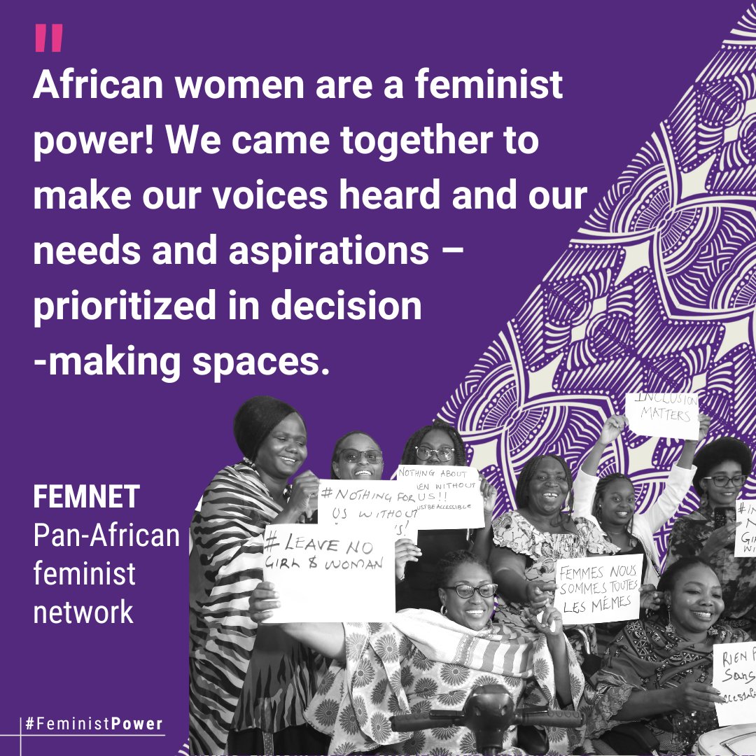 This is what #FeministPower looks like 👉🏾 From mobilizing women to campaign for their rights to making governments implement their commitments to gender equality – FEMNET is a powerful outlet for the voices of African women. #internationalwomensday