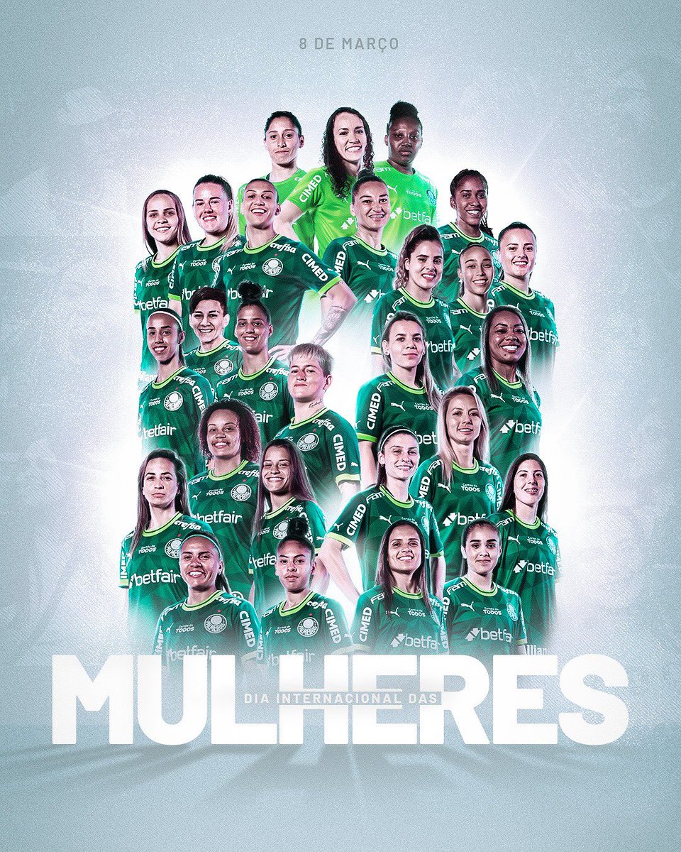 Nas arquibancadas, nos gramados ou em qualquer lugar que desejarmos, superando barreiras e preconceitos! 
Feliz #DiaDaMulher para todas as palestrinas e, em especial, para o nosso elenco inspirador 💚

#AvantiPalestrinas