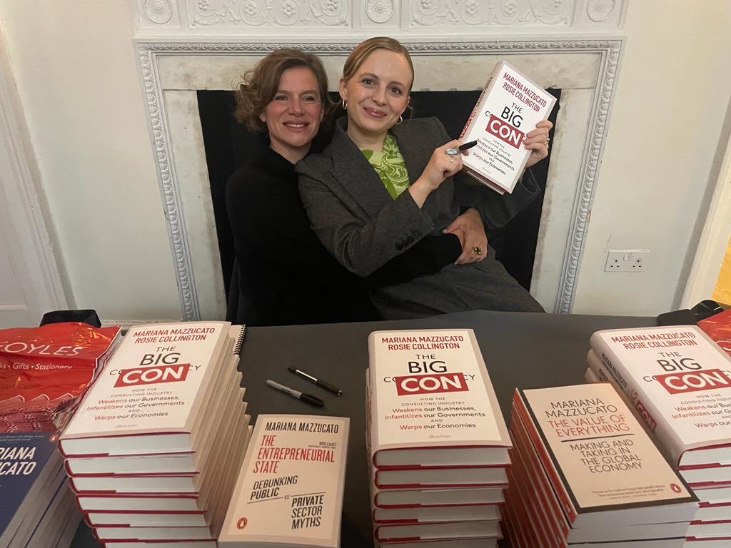 MazzucatoM's tweet image. It was a privilege writing #TheBigCon with my PhD student @IIPP_UCL - @RosieCollingto. We have supported each other through the blood, sweat and tears #InternationalWomensDay #IWD2023