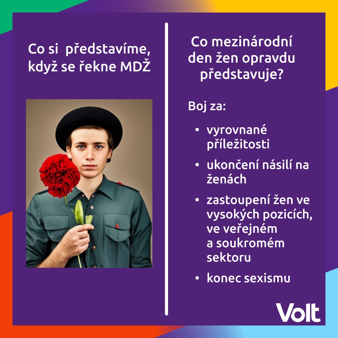 VoltCzechia's tweet photo. Dnes slavíme Mezinárodní den žen a chceme upozornit na důležitost boje za rovnost mezi pohlavími. 👩💜
Věříme, že rovnost pohlaví je klíčovou součástí demokracie a pokroku. ✌️
#InternationalWomensDay #IWD2023 #ForEquity #GenerationEquity https://t.co/nf07pSZBWS