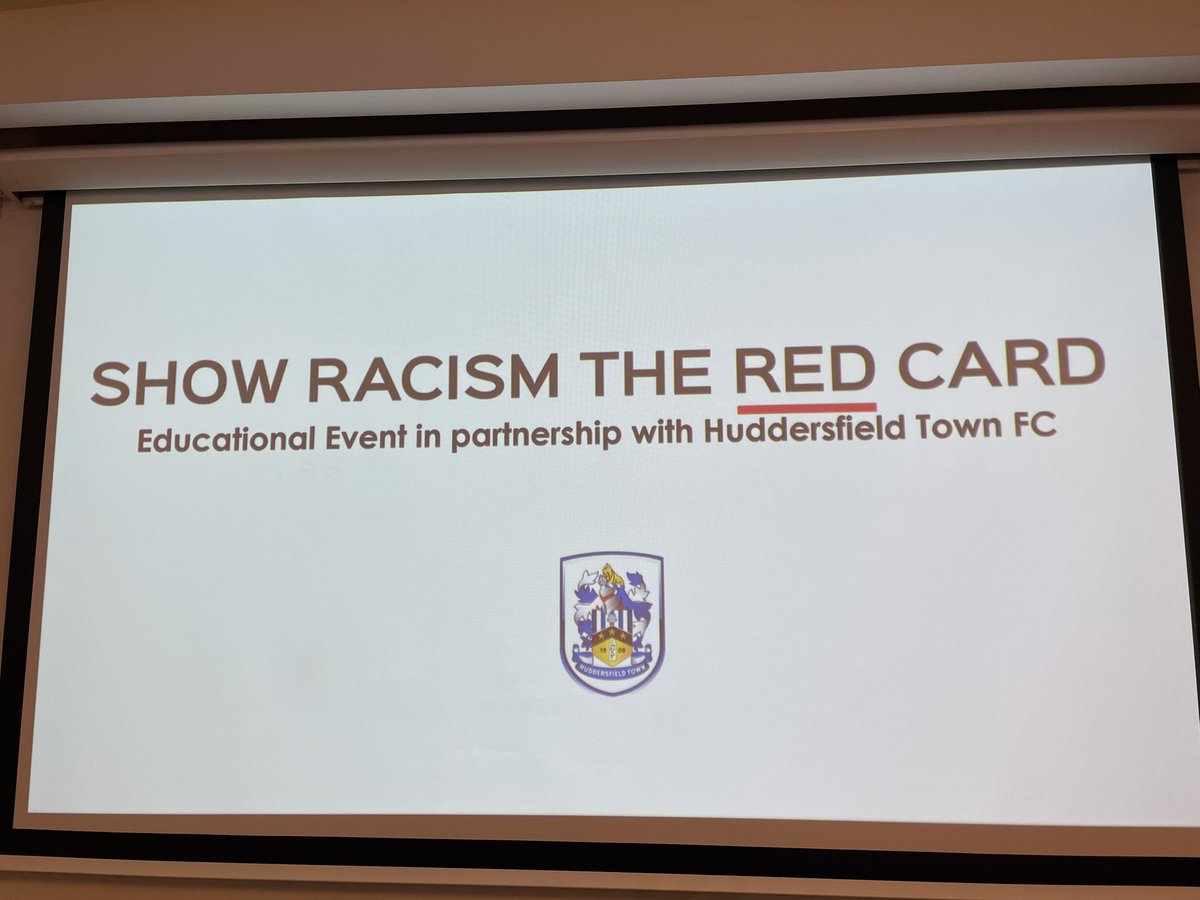 SRTRC_England's tweet photo. Our campaign team is at The John Smith’s stadium for our club events in partnership with @htafc and @htafcfoundation 
We have over 90 young people taking part in our Antiracism, and HateCrime workshops. https://t.co/TZGO3EvKCU