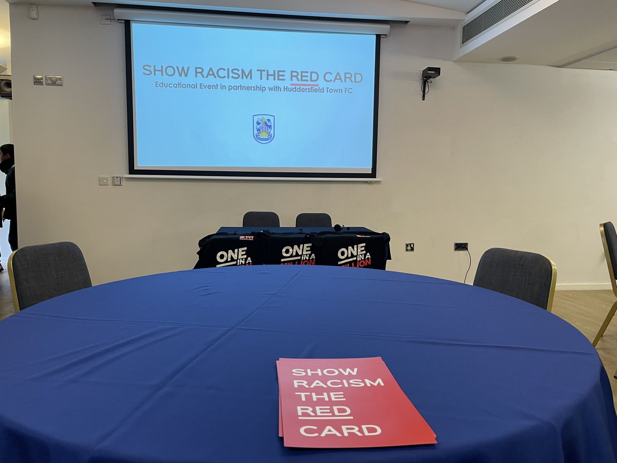 Our campaign team is at The John Smith’s stadium for our club events in partnership with <a href="/htafc/">Huddersfield Town</a> and <a href="/htafcfoundation/">Huddersfield Town Foundation</a> 
We have over 90 young people taking part in our Antiracism, and HateCrime workshops.