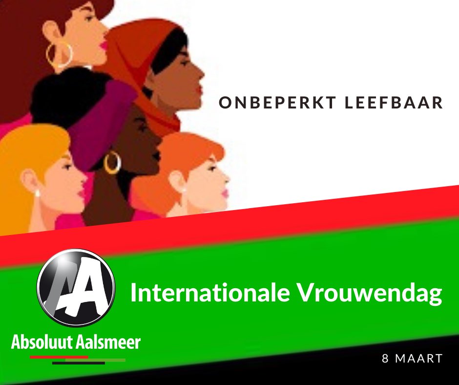 Vandaag is het Internationale Vrouwendag met als thema onbeperkt leefbaar. 

Absoluut Aalsmeer vindt het belangrijk om hierbij stil te staan, want alleen samen maken wij het verschil en werken wij aan nog meer gelijkheid en gelijke kansen voor iedereen.