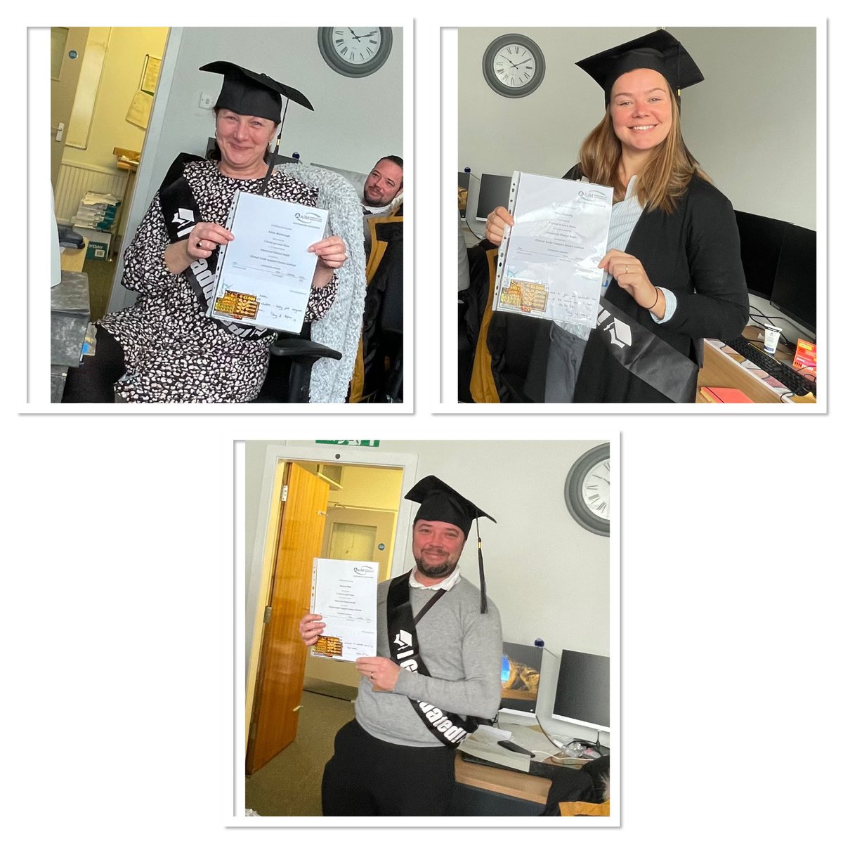 Graduation Day in the #clinicalaudit dept @WWLNHS 
Congrats to all the team on passing their Clinical Audit assignments following fab training by @cascleicester @TrackedbyAMaT ❤️