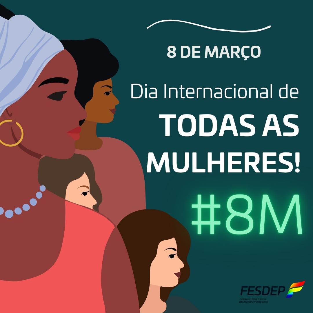 FESDEP's tweet photo. Dia Internacional de TODAS AS MULHERES!
Neste dia de conscientização e reconhecimento, reforçamos a luta por igualdade e respeito para todas as pessoas que se identificam com o gênero feminino.
O dia é de TODAS!
#8M
#fesdep #diadetodasasmulheres #diainternacionaldamulher https://t.co/PpDvignGnV