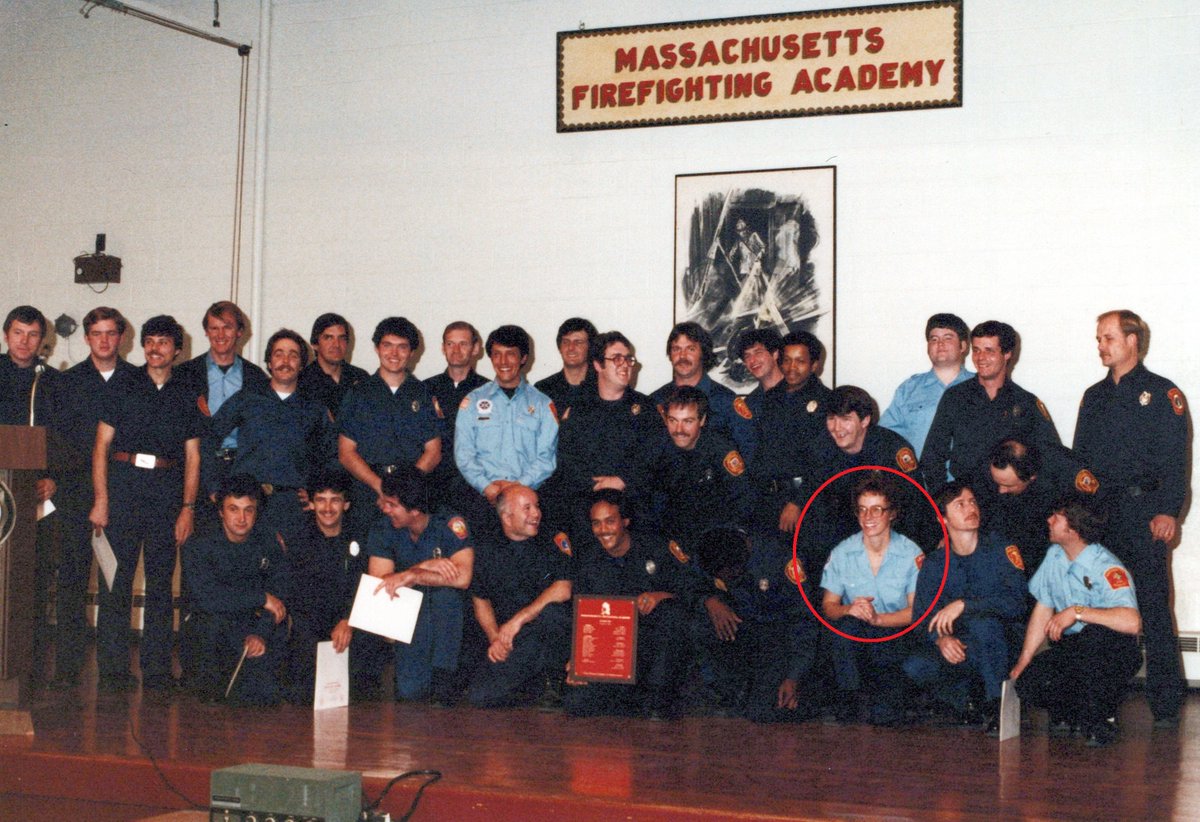 MassDFS's tweet image. On #InternationalWomensDay, we recognize Ann Pastreich, who in 1980 became the first woman to graduate from the Massachusetts Firefighting Academy with #Class53. She served as a @FireLexington firefighter and blazed a trail for many other women in the decades that followed.