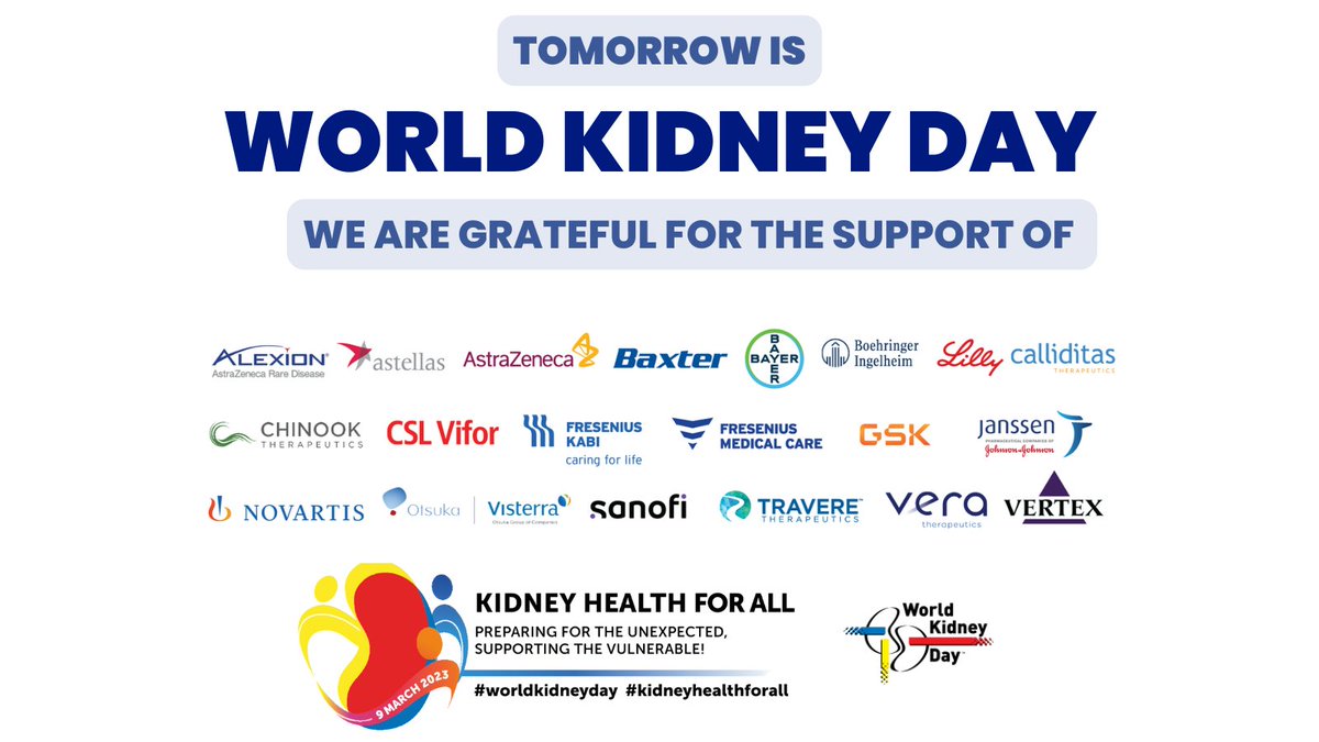 worldkidneyday's tweet photo. #WorldKidneyDay is tomorrow! We are grateful for the support of our global supporters! https://t.co/ovKiJbNwyV https://t.co/Uc0OElVjbw