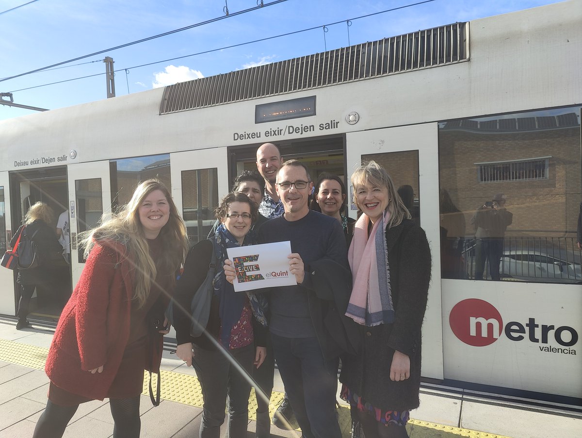 ELIVE_project's tweet photo. The E-LIVE team arrive in Riba-roja de Túria to hold the third day of the Consortium meeting in El Quint IES (Secondary School), one of our partners. Such a pleasure to be here! @EUErasmusPlus @ayto_riba_roja #ELIVEProject @elQuint https://t.co/MQwQb4ourX