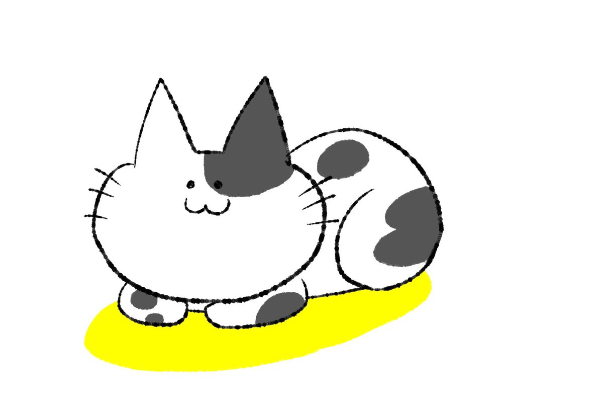 「#作画カロリーの低い作品を上げようぜこの辺の猫ちゃんの絵はカロリーめっちゃ低い!」|gomaのイラスト