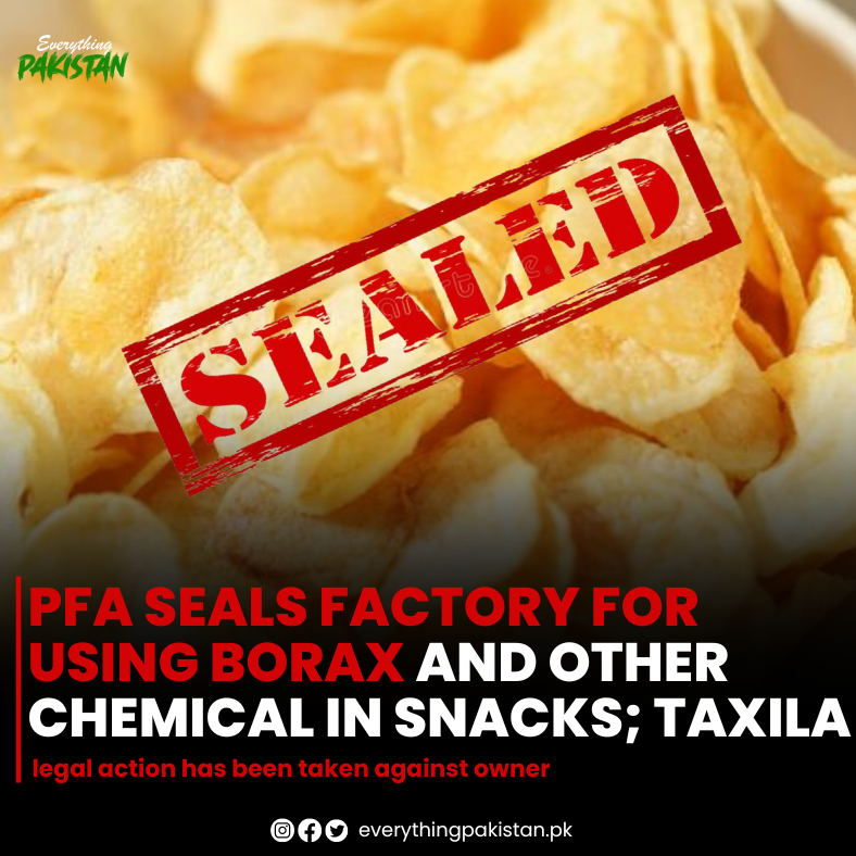 The Punjab Food Authority (PFA) sealed a factory for manufacturing unhealthy snacks for children in Taxila. 

#news #Latest #FactorySealed #punjab #Taxila #PunjabFoodAuthority #harmful #harmfulchemicals #borax #foodministry #arrested #LegalAction #Pakistan #everythingpakistan