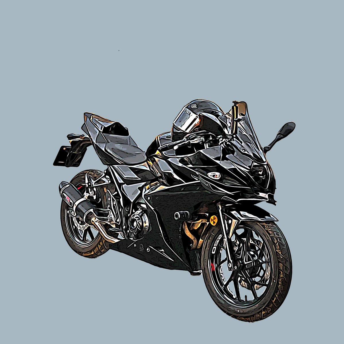 38chandesin's tweet photo. こんな感じで描いています。
#バイク乗りとして軽く自己紹介 
＃バイクには怖くて乗れない
＃でもバイク好き https://t.co/R9E97iJIuR
