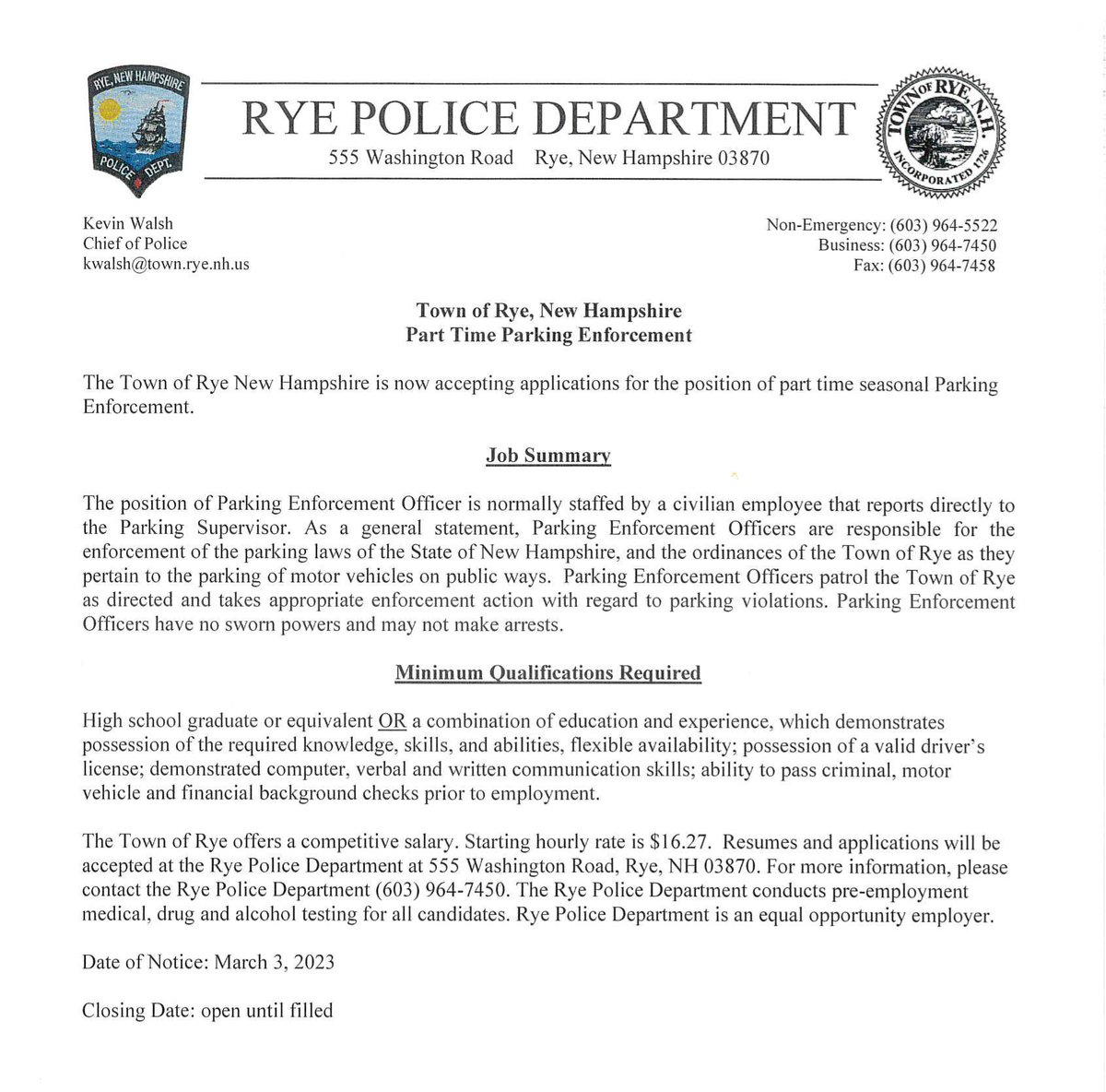 Rye Police NH tweet media