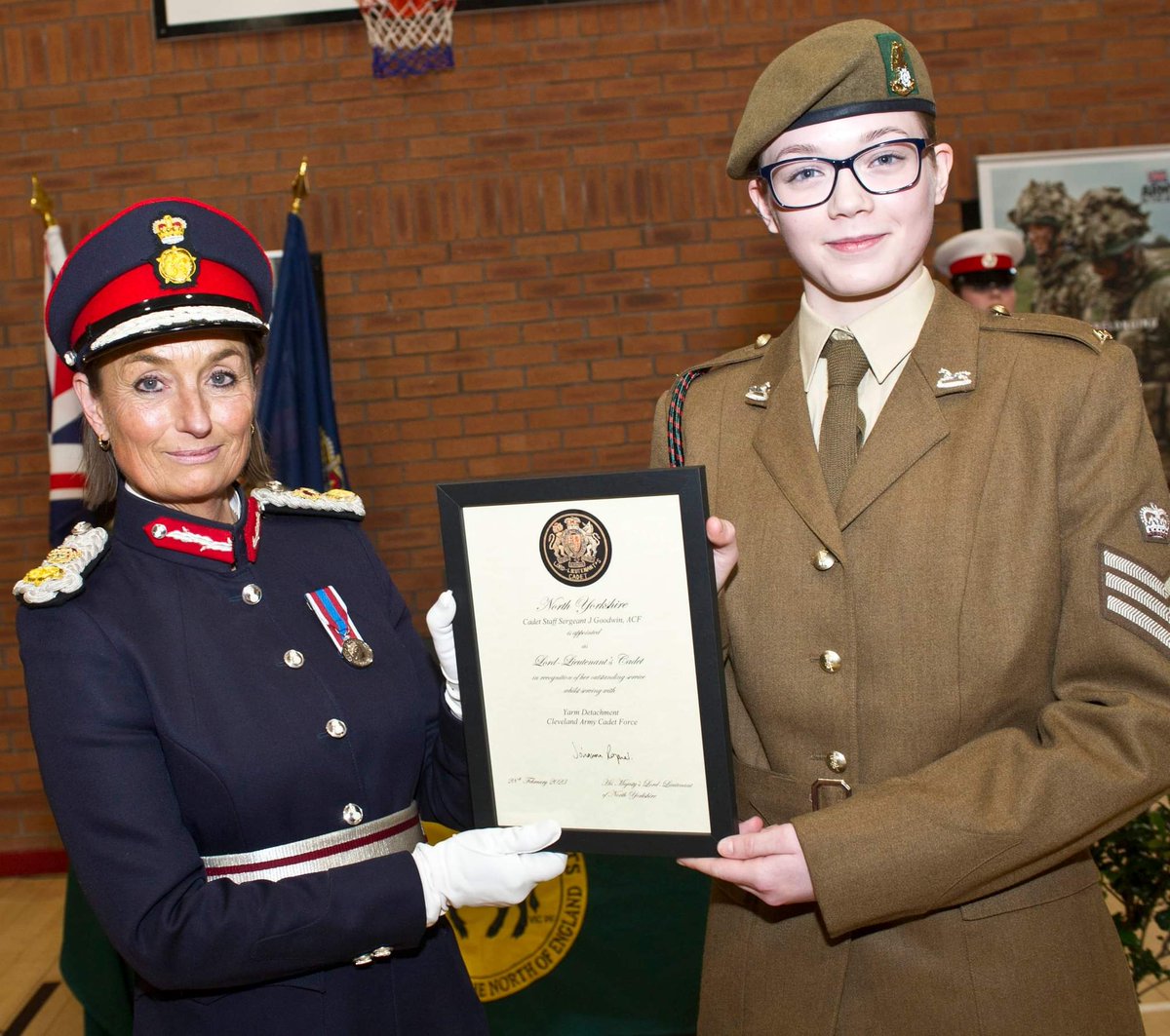 RSMI_CACF's tweet photo. Fantastic achievement for cadets from @ClevelandCadets being appointed LL cadets for the Lord Lieutenants of @LL_North_Yorks and Durham. Along with 4 star certificates being presented. #inspiretoachieve https://t.co/wi0mXbtzsz