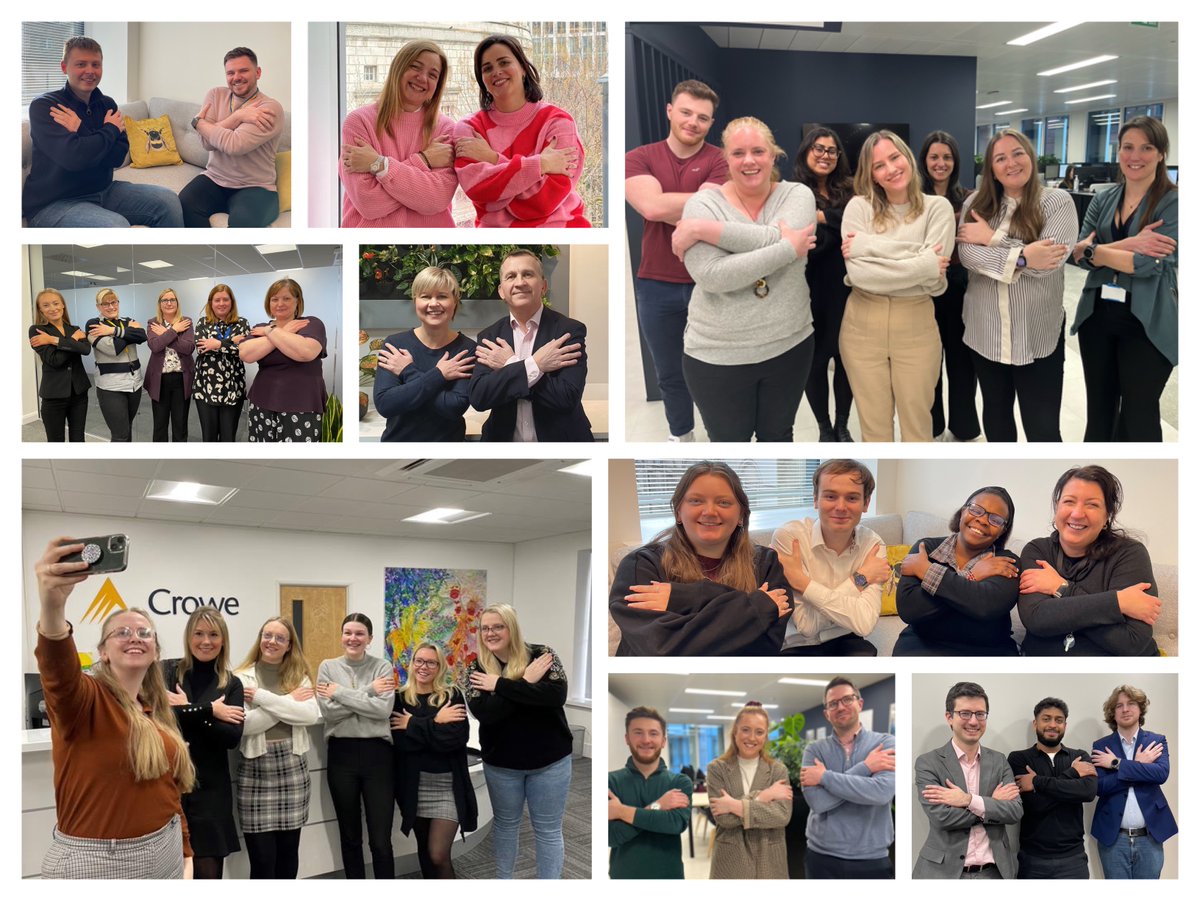 To celebrate #IWD2023 and show their support, our people strike the IWD #EmbraceEquity pose across our offices. 
We can all play a part in driving positive change and creating an inclusive world. 💜Together let’s embrace #equity today, and always, to reach #equality. #WeAreCrowe