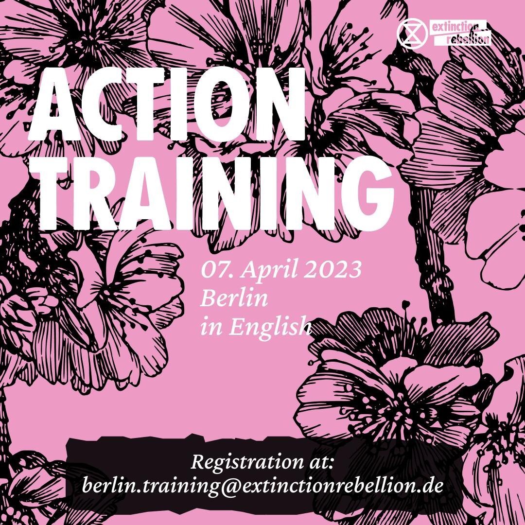 XRBerlin's tweet image. ATTEND AN ACTION TRAINING BEFORE #SPRINGREBELLION in Berlin!

📅 The following dates are set, all from 11am - 6pm
19.3. - German
7.4. - English
8.4. - German

📮 Registration at: berlin.training@extinctionrebellion.de 

ℹ️ #SpringRebellion APRIL 12-17TH:

extinctionrebellion.de/aktionen/frueh…