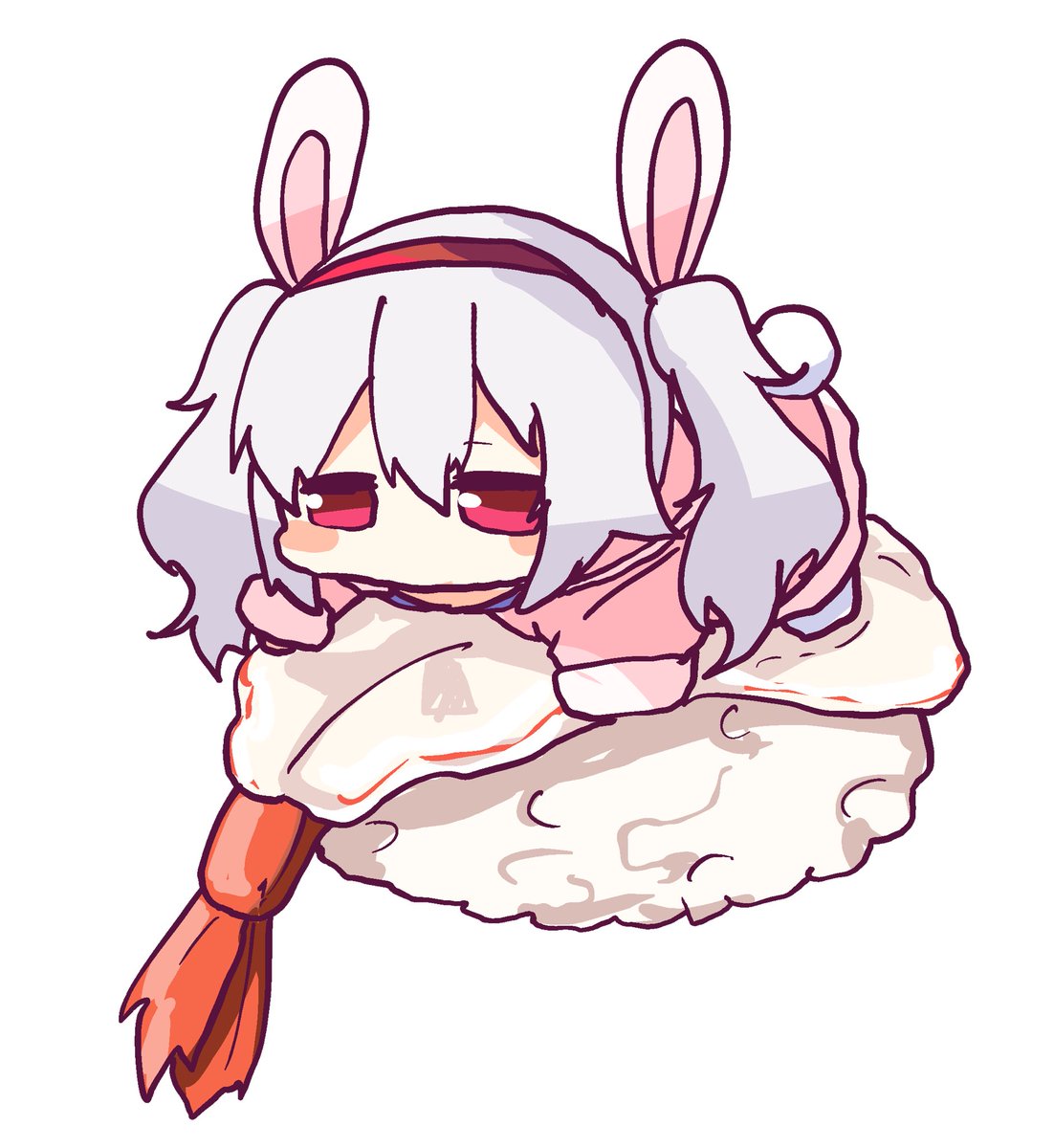 laffey (azur lane) 1girl twintails solo animal ears rabbit ears food red eyes  illustration images