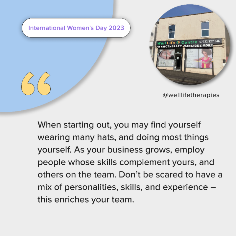 FundingOptions's tweet photo. Happy #InternationalWomensDay! 💜

To celebrate and champion women leaders, we caught up with one our female-led #business customers, Lotoya Tashana Neil, Lead Physiotherapist at Well Life Physiotherapy - a holistic healthcare company in Oldbury.👇

#IWD2023 #smallbiz