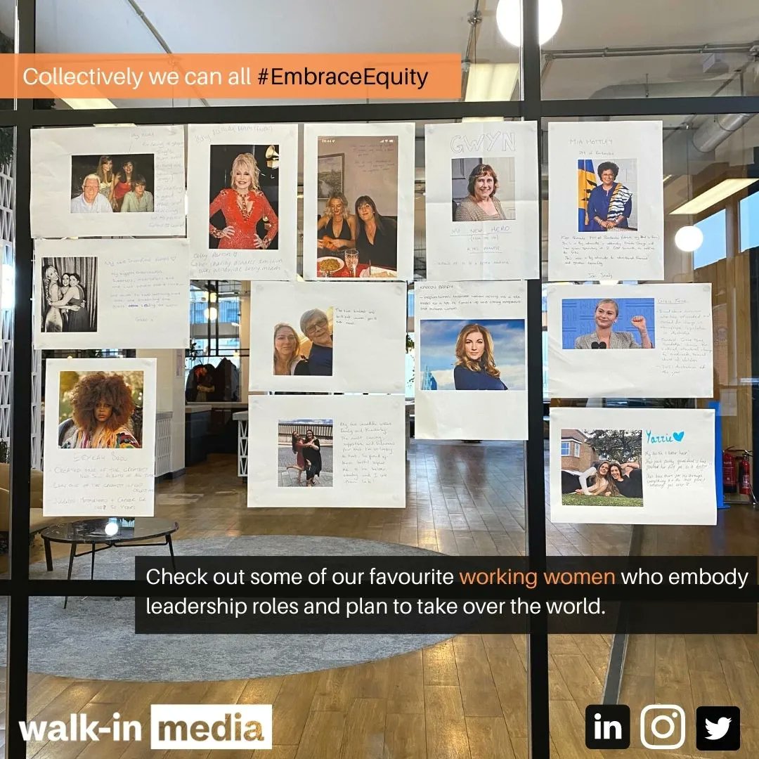 media_walk's tweet photo. Happy International Women’s Day from everyone here at Walk-In Media! 

To #embraceequity, we decided to share stories of women that we would like to embrace. 

Check out our Instagram page for more https://t.co/MCouMUZ1e2 

#womensday #embracequity #businesswomen https://t.co/4c7xh6ygS9
