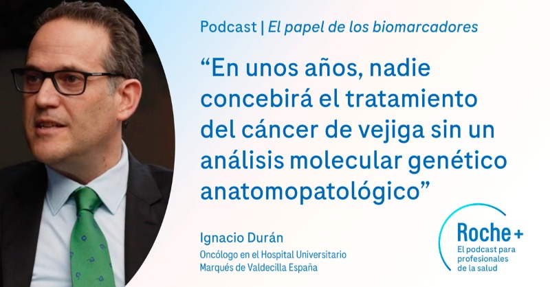 Roche_Plus's tweet photo. "Pedirlo no basta, hay que interpretarlo junto al biólogo molecular y al patólogo" 👨‍⚕️ @nachoduranm nos habla de la aplicación de #biomarcadores en #CáncerDeVejiga 👨‍🔬