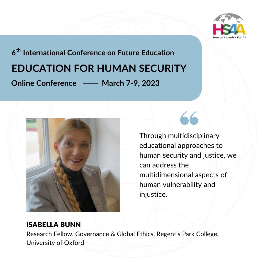 _WAAS_'s tweet photo. The Conference on Education for Human Security starts at 13:30 CET; 7.30 EST today.

Click to join https://t.co/WE2bpqzuyl

#HS4A #E4HS #HumanSecurity https://t.co/tPczRugRiD