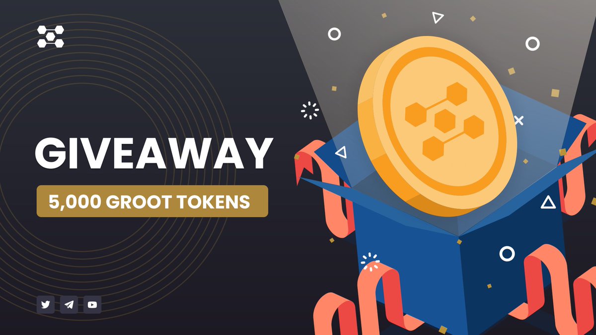 🏆 Groot Giveaway 🏆

🎁 Total reward pool 5000 $Groot 🎁

🌱5 Winners🌱

To enter:

1️⃣ Follow @grootdex
2️⃣ Like, Retweet and tag 2 friends

Winners announced 03/15/23