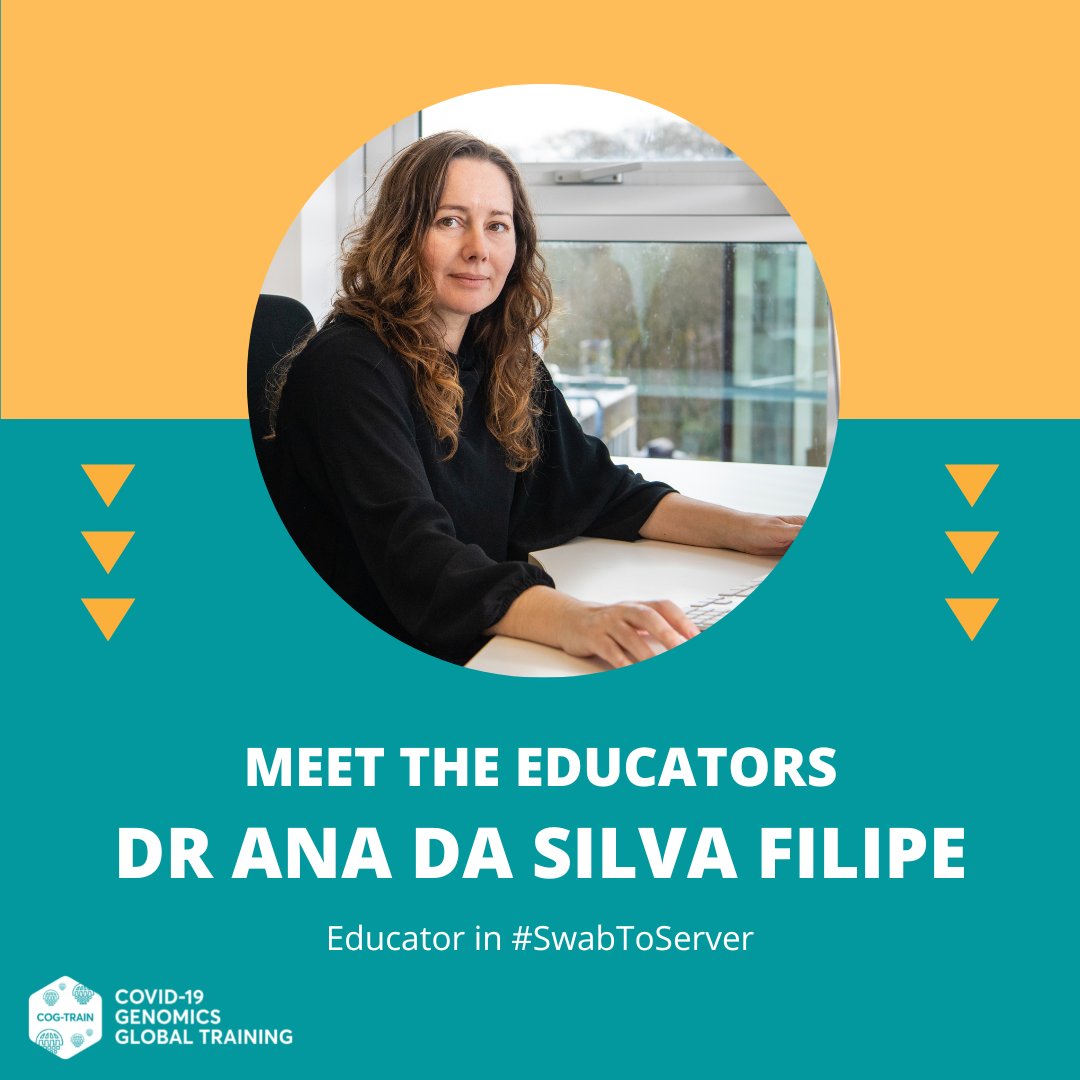 COG_Train's tweet photo. Meet the 👩🏻🏫 educator of #SwabToServer
Dr Ana Da Silva Filipe @CVRinfo @CVR_Genomics
🔗 https://t.co/5dxLtGSDO1 https://t.co/IafefOaXVw