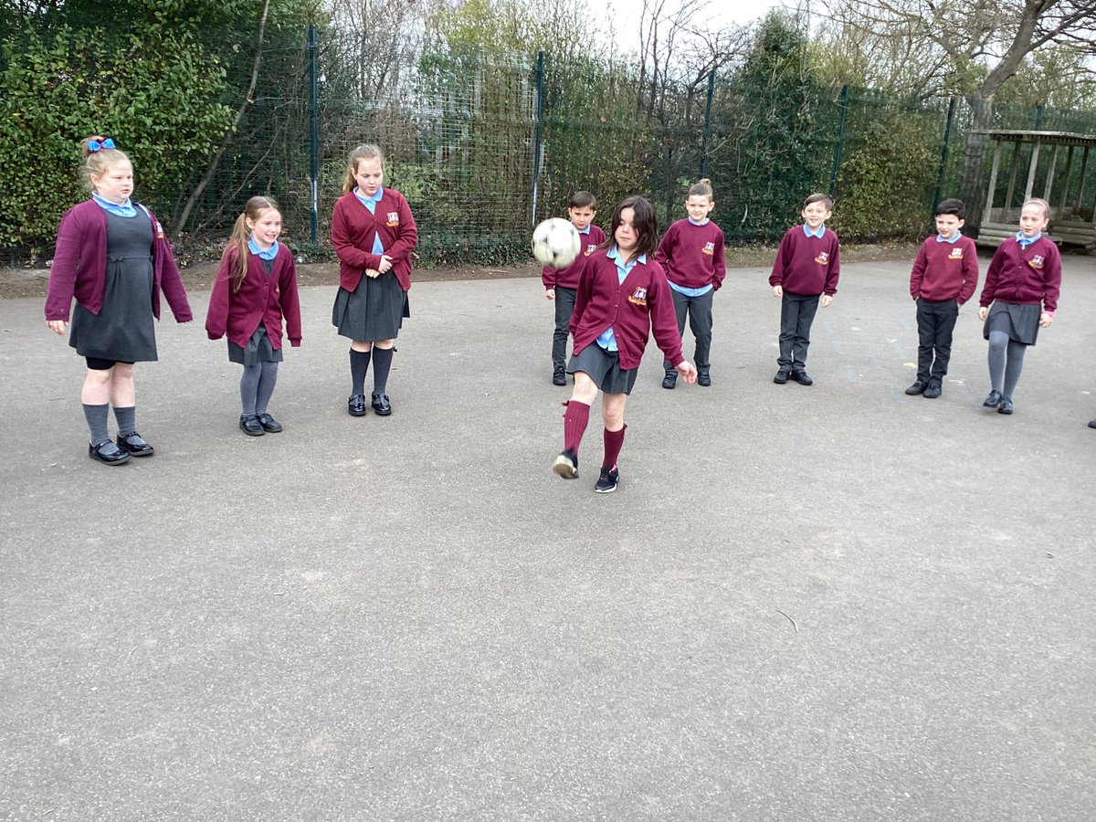 StBellarmine's tweet photo. Y3 girls tried the #LetGirlsPlay #KeepyUps challenge today on #InternationalWomensDay Great effort girls and thank you boys for cheering us all on! https://t.co/tvrQ3sENkV