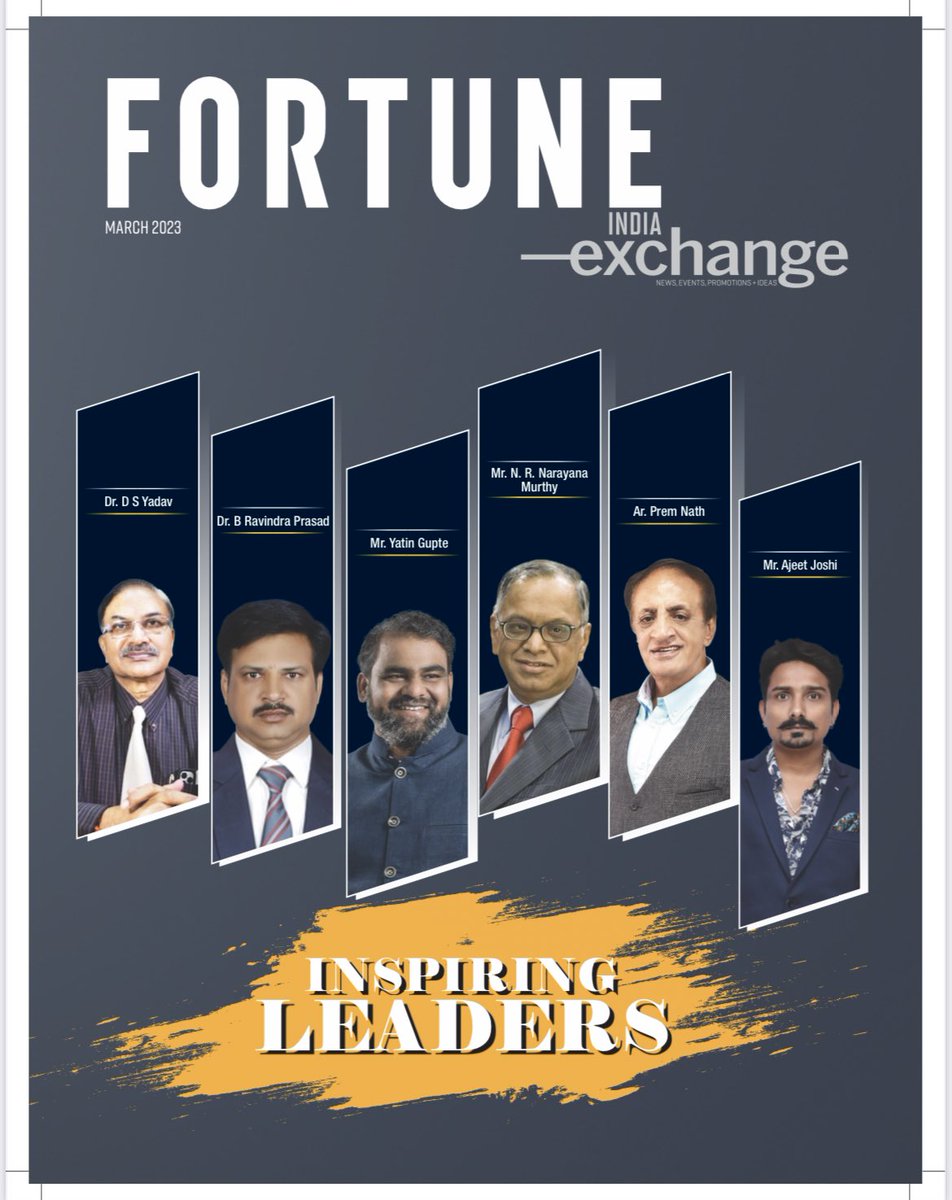 DrShailendraPa4's tweet photo. अंतरराष्ट्रीय मैग्ज़ीन￼ फॉर्च्यून #FortuneIndia के इस माह के अंक में पूरे राष्ट्र के चयनित #Inspiring_Leaders की सूची में मुझे सम्मिलित कर मेरे द्वारा बाल संरक्षण के क्षेत्र में किए गये प्रयासों को प्रकाशित किया गया l 
#ChildProtection #ChildRights #NCPCR #SCPCR #Leaders https://t.co/LYaLzUayZJ