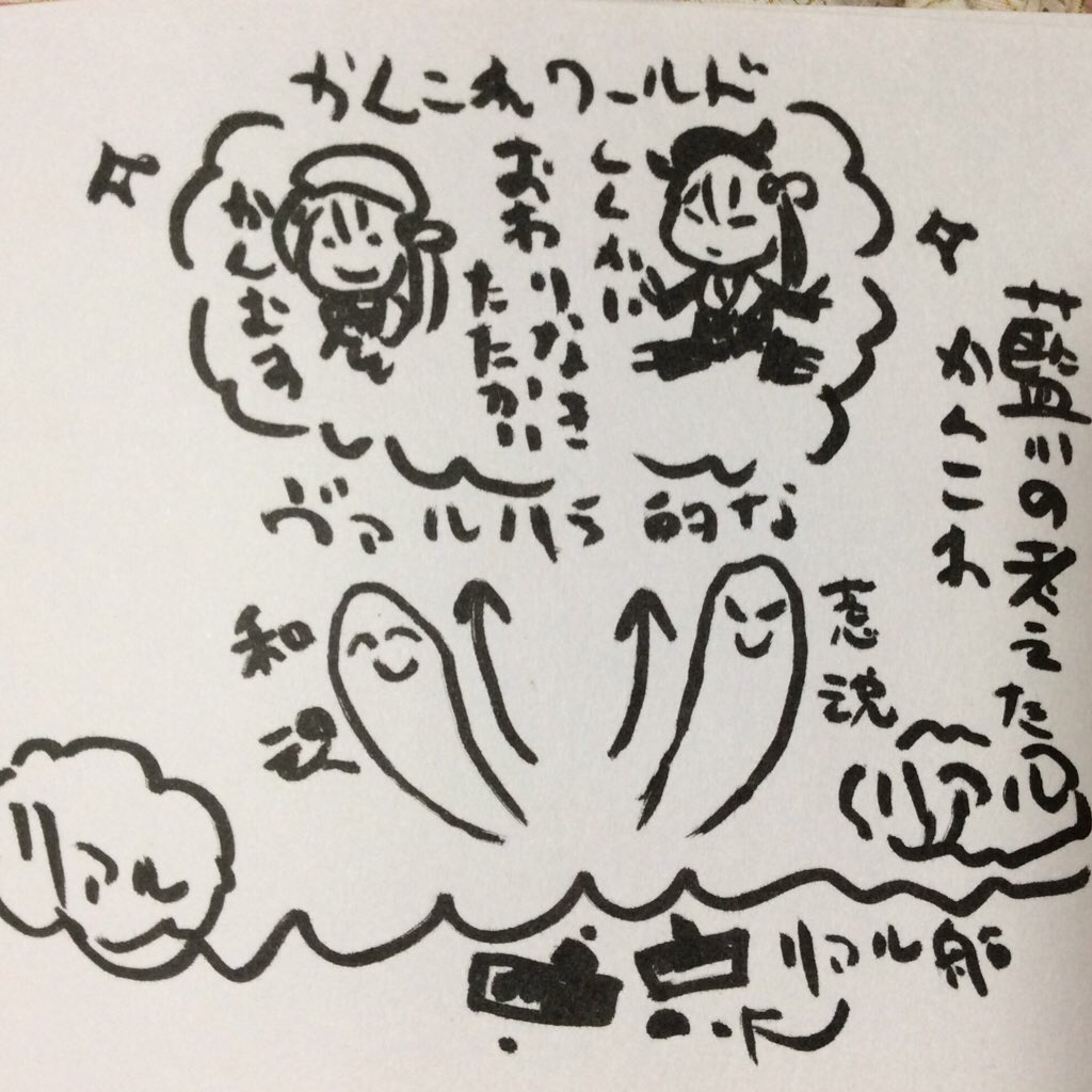 赤城(艦隊これくしょん) ,加賀(艦隊これくしょん) 「#作画カロリーの低い作品を上げようぜこのへん 」|藍川琉々📚次は5月横須賀時雨オンリーのイラスト