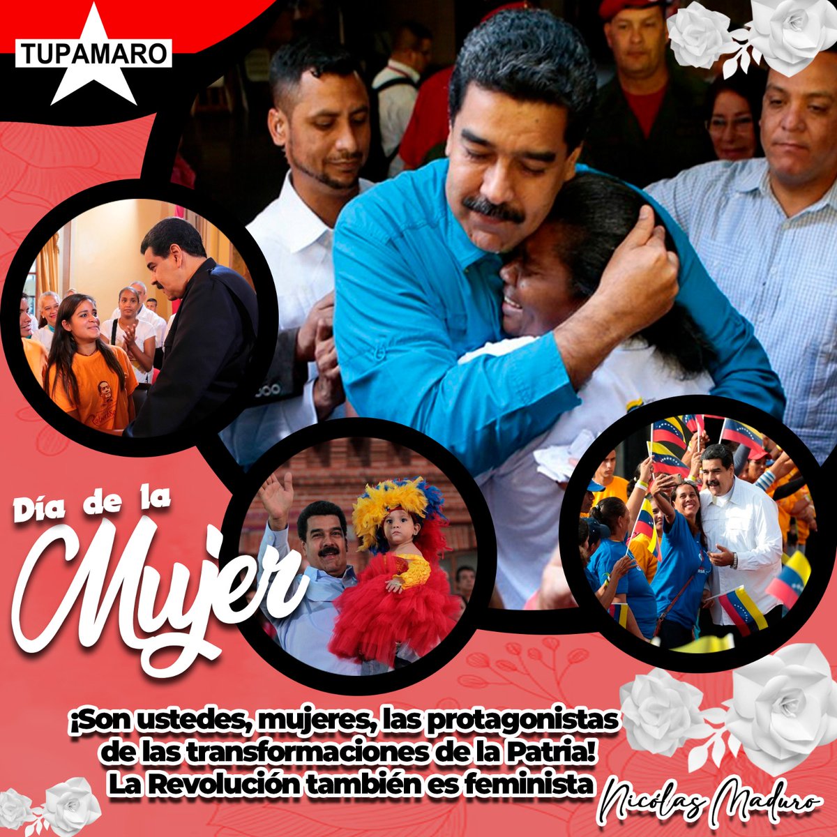 Día Internacional de la Mujer

El #8Marzo Conmemoramos  el Día Internacional de la Mujer, un día dedicado a la lucha por la igualdad, la participación y el empoderamiento de la mujer en todos los ámbitos de la sociedad. 🔴⚫
#ChavezFeminista
<a href="/NicolasMaduro/">Nicolás Maduro</a>
<a href="/WBenavides_MRT/">Williams Benavides</a>
