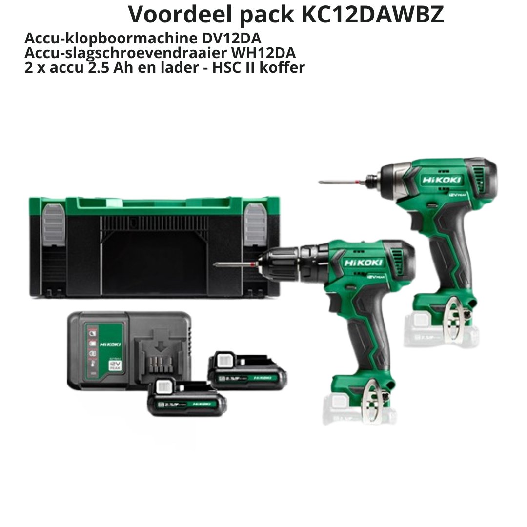 BeerIndustrie's tweet photo. Klaar voor elk project met het 12V Voordeel pack KC12DAWBZ van HiKOKI!  Met deze complete combinatieset dit bestaat uit een accu klop-boor-schroefmachine DV12DA en een accu slagschroevendraaier WH12DA. #HiKOKI #hikokipowertoolsnl #schroefmachine https://t.co/p7YknoXaJ0 https://t.co/Ib7pQEDlep