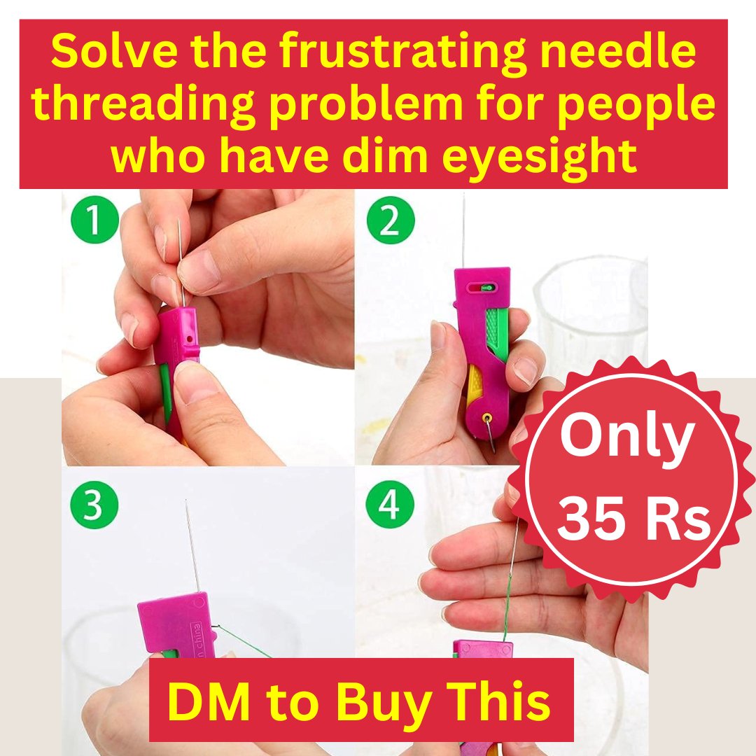 veralevelgadget's tweet image. Solve the frustrating needle threading problem for people who have dim eyesight

#needlethreader #needle
